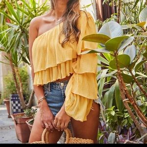 Yellow Zara Blouse perfect for the summer !